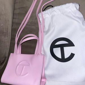 Brand new Telfar small shopping bag pink